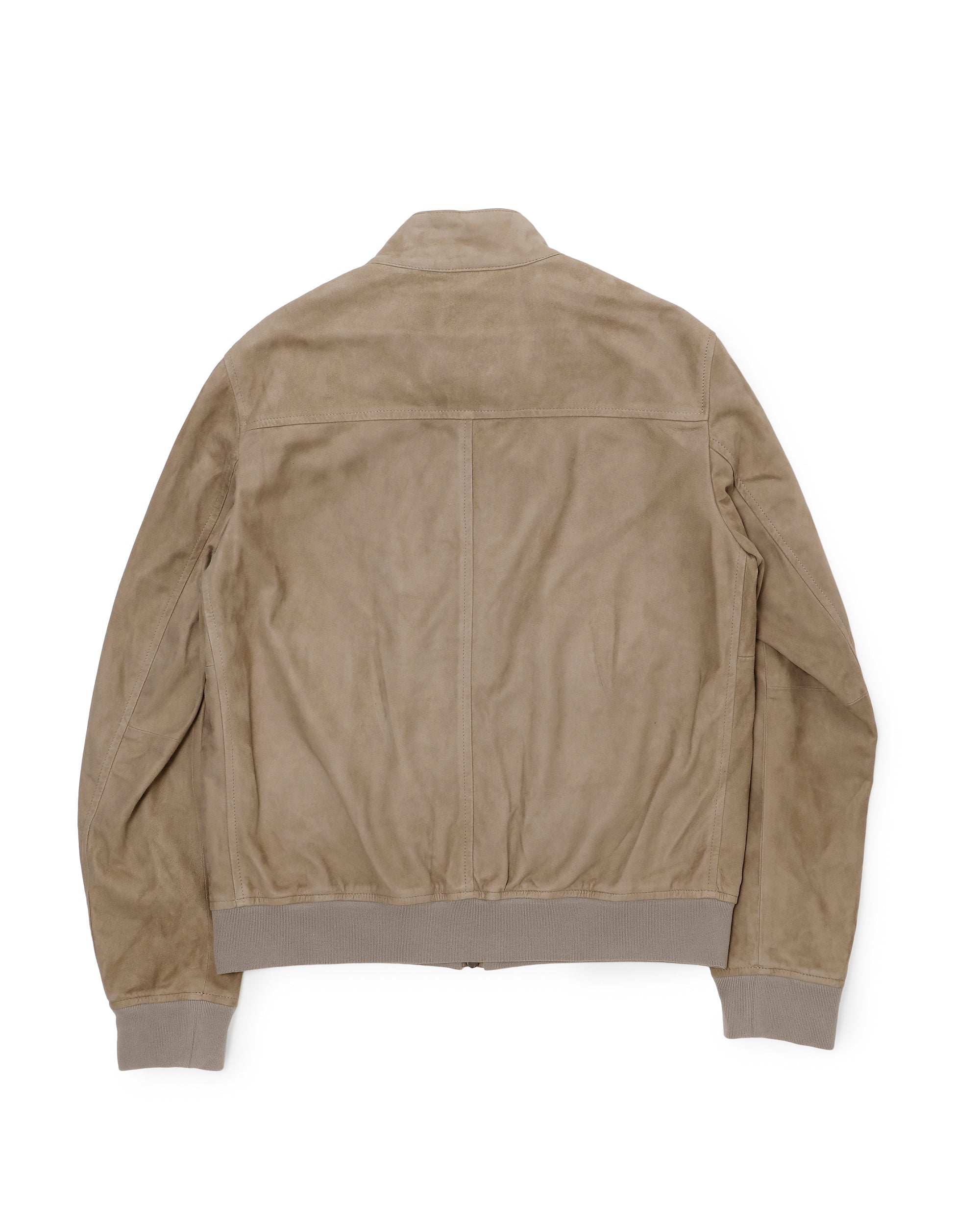 GREYSON (Greyson) Giacca in pelle scamosciata di agnello con zip color canna di fucile / Talpa